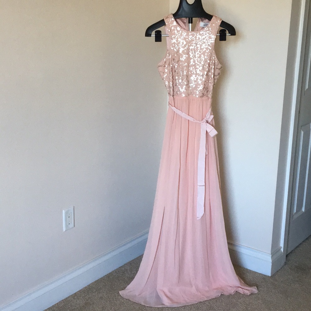 Pretty pink long dress